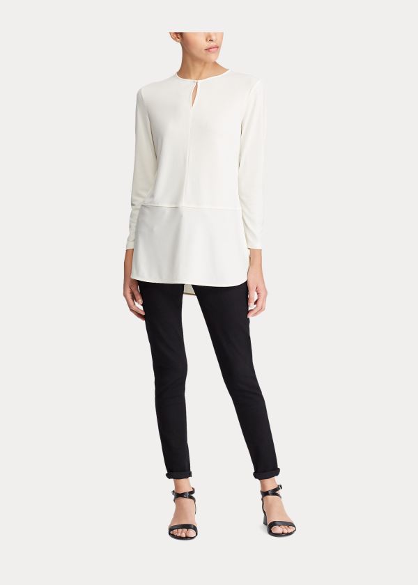 Women's Ralph Lauren Keyhole Jersey Tops | 971028BUQ